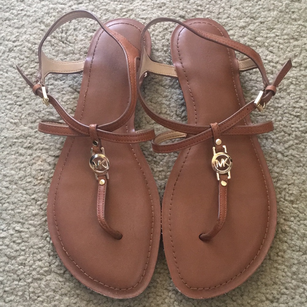 Brown leather Michael Kors sandals- EUC
